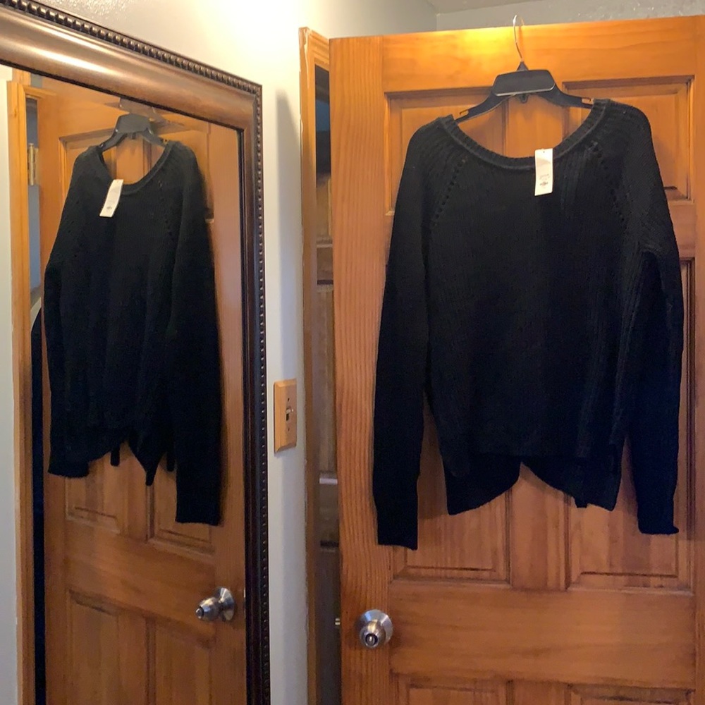 NWT black knit Francesca sweater s M/L